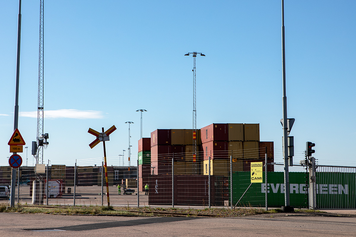 Containrar i Helsingborgs hamn