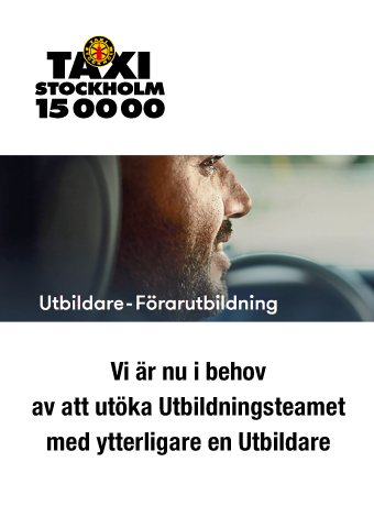 Platsannons – Taxi Stockholm söker utbildare